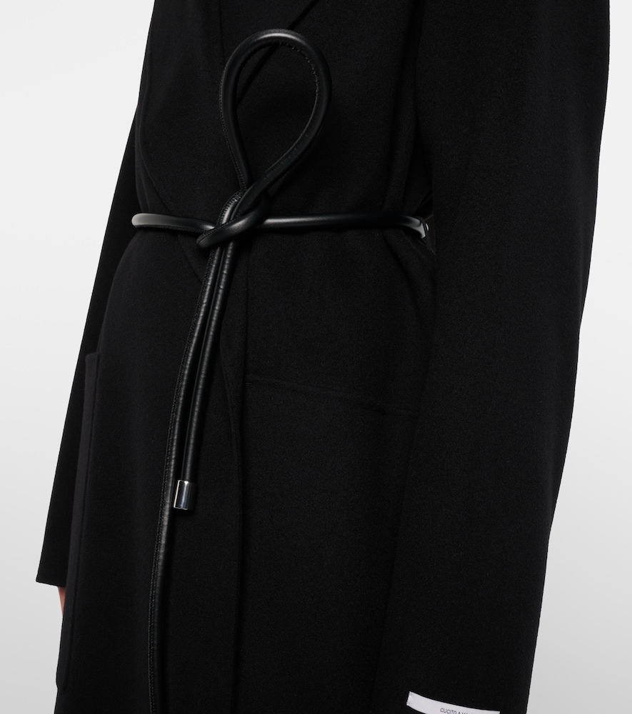  Sportmax Sportmax Belted Oversized Virgin Wool Wrap Coat 