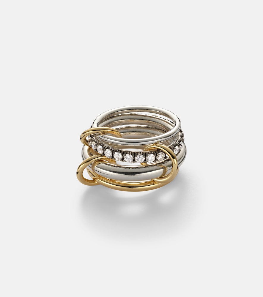 Spinelli Kilcollin Janssen SG 18kt gold and sterling silver ring with diamonds