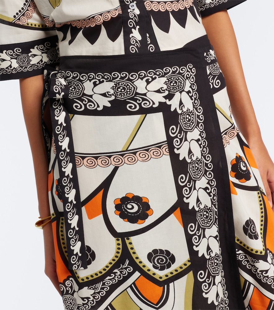 Sarong Printed Cotton Muslin Wrap Skirt