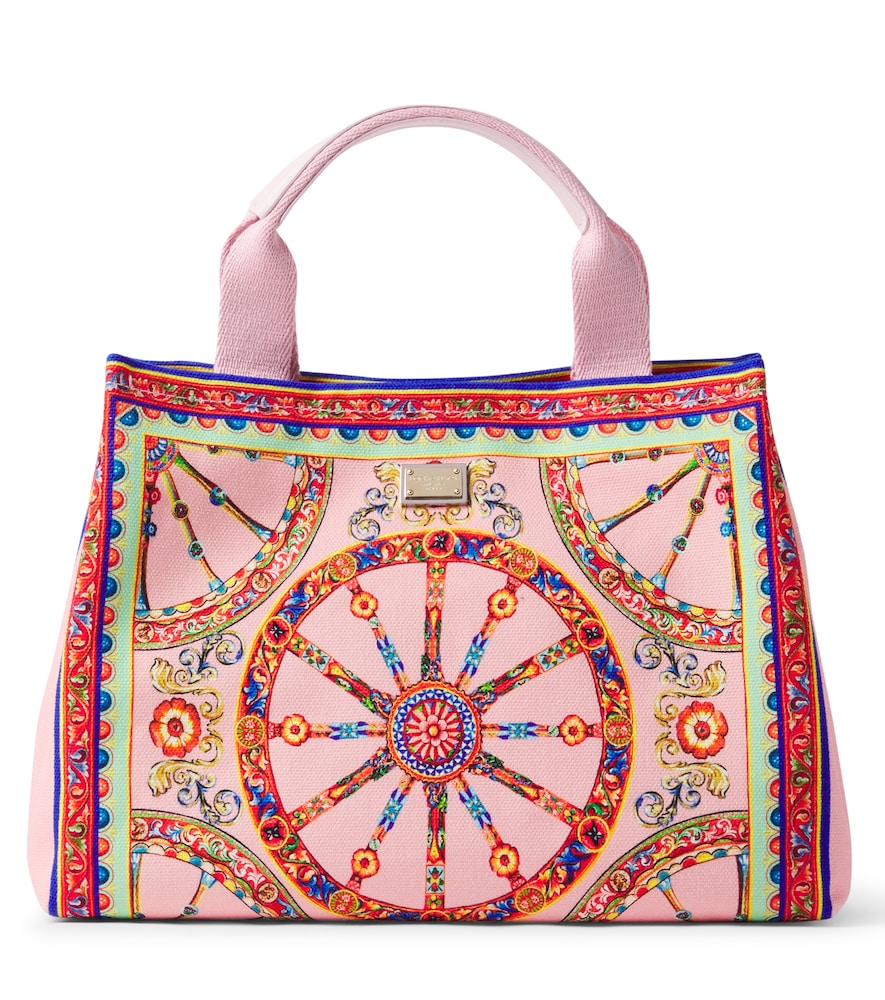Dolce & Gabbana Kids Carretto canvas tote bag