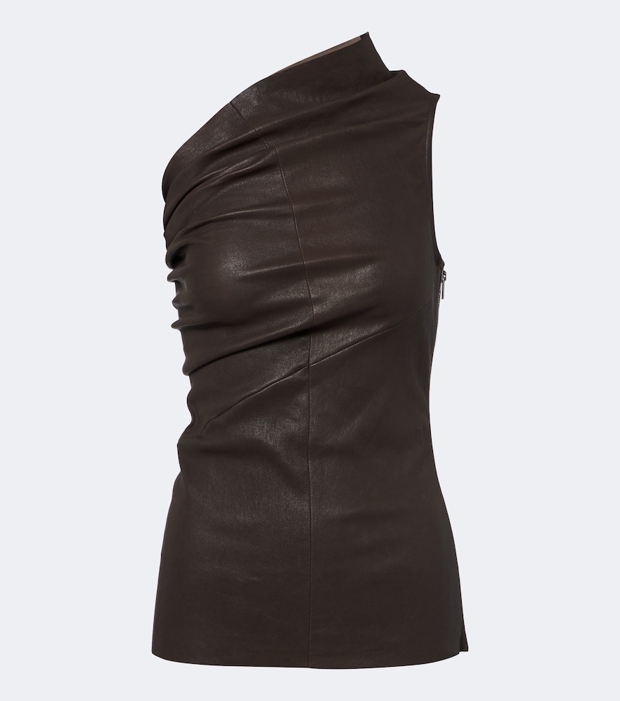 Top Athena in pelle e cotone
