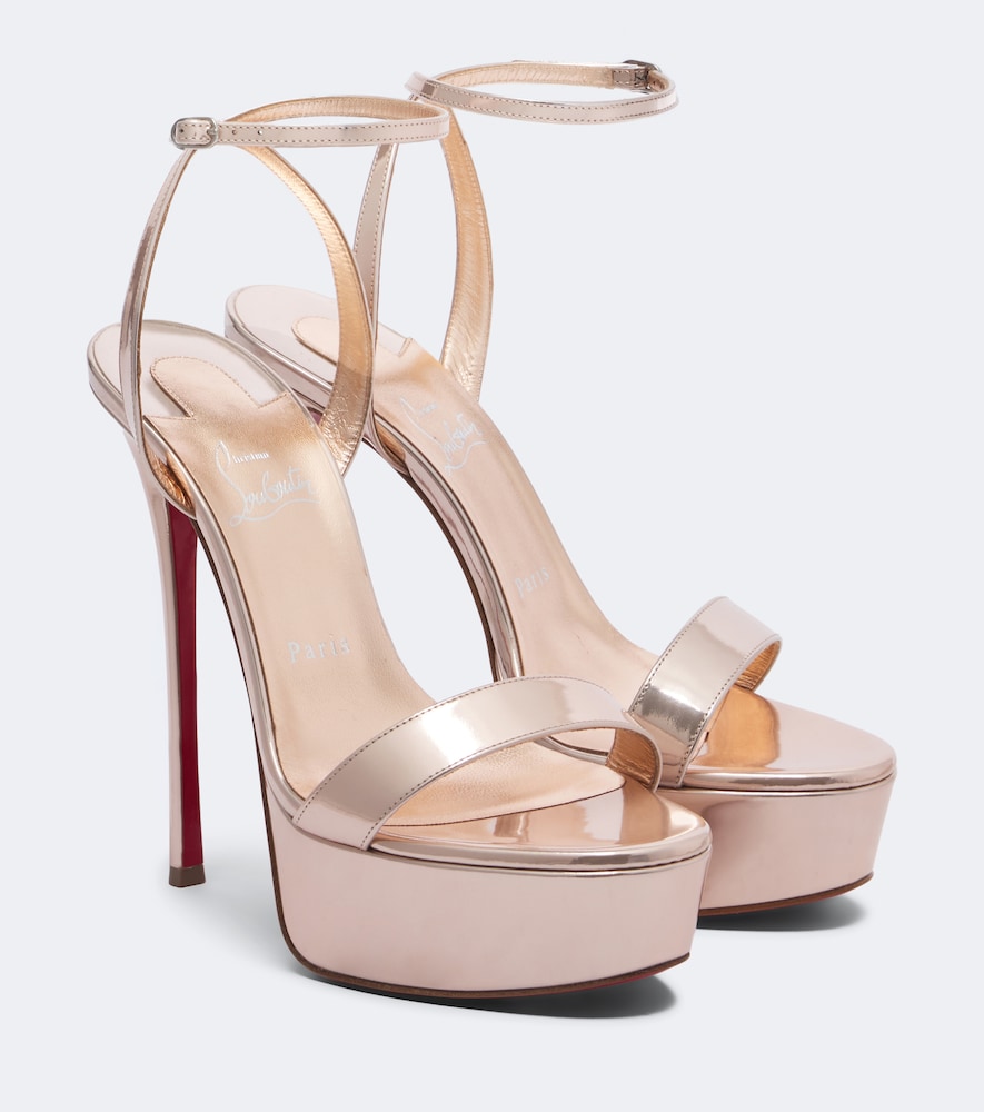 Plateausandalen Loubi Queen Alta aus Leder
