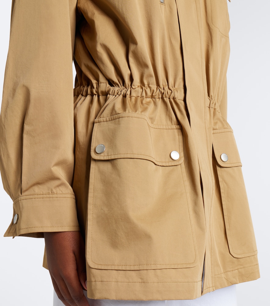 Corduroy-Trimmed Cotton Twill Jacket