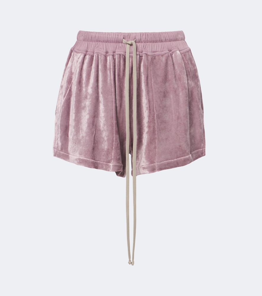 Shorts aus Samt-Jersey