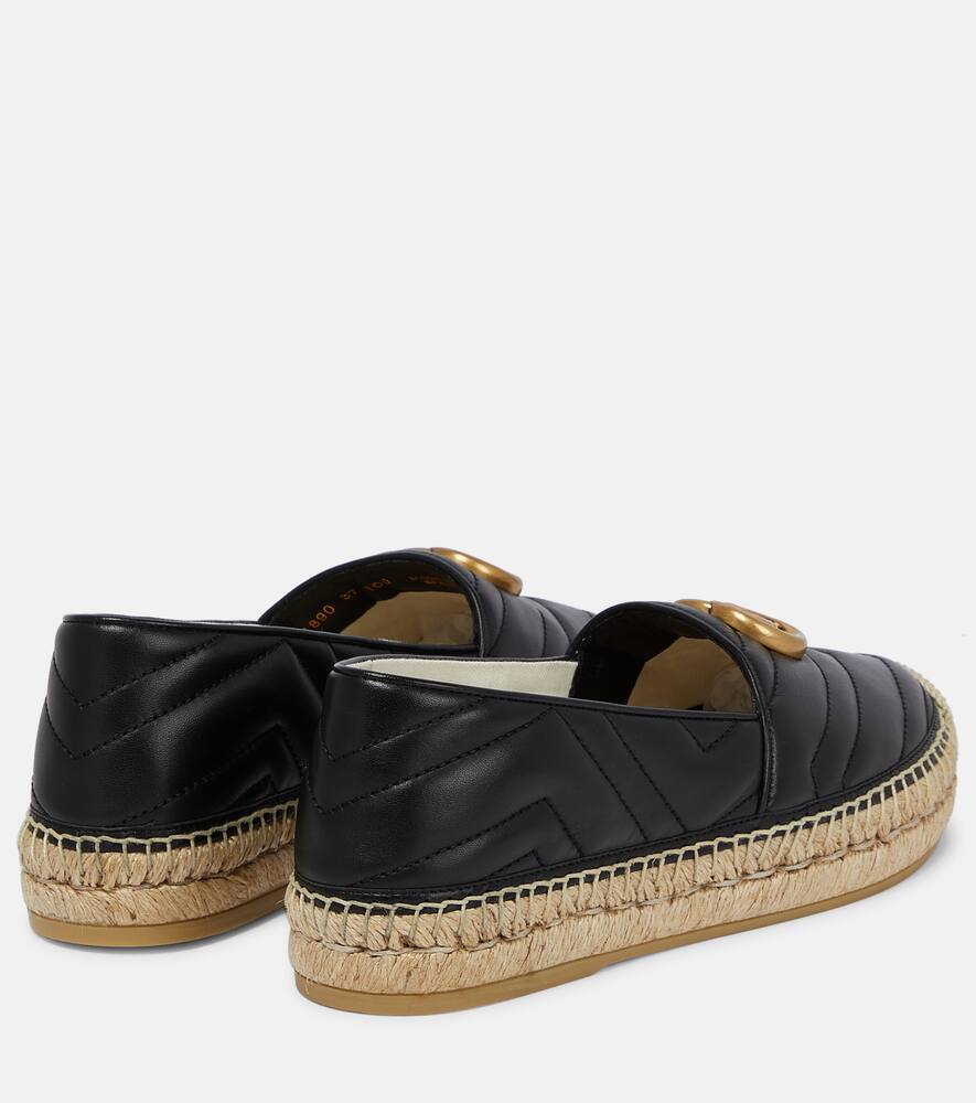 GUCCI Marmont quilted leather espadrilles,P00433793