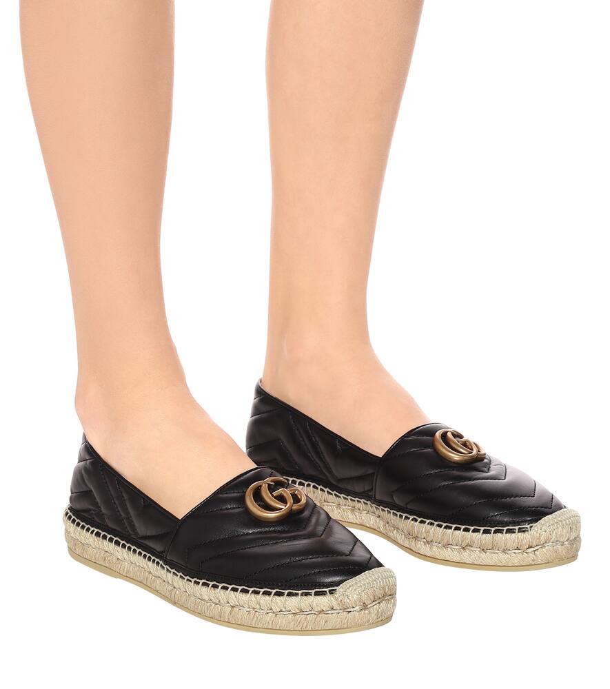 GUCCI Marmont quilted leather espadrilles,P00433793