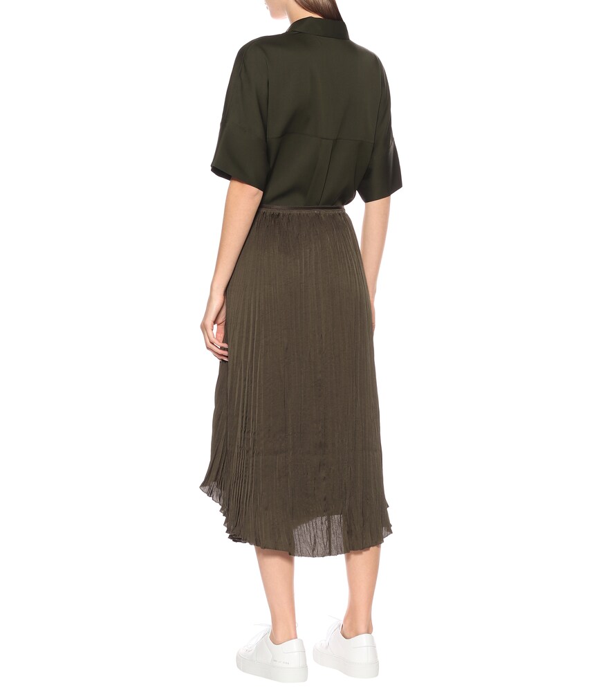  Vince Vince Pleated-crepe Skirt 