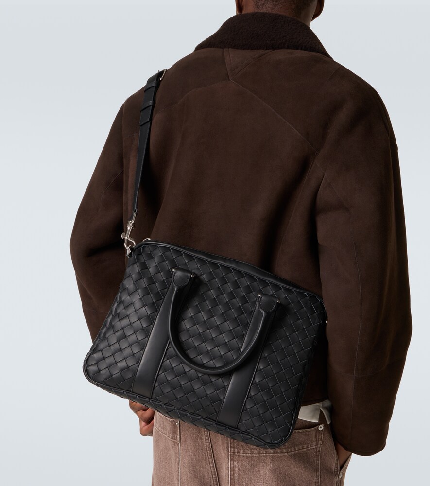 Intrecciato Leather Briefcase