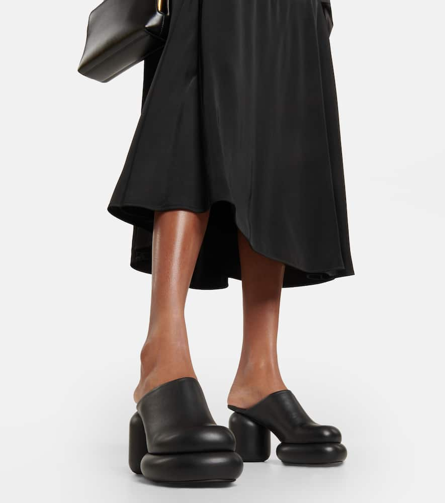 Shop Jil Sander Leather Mules In Black