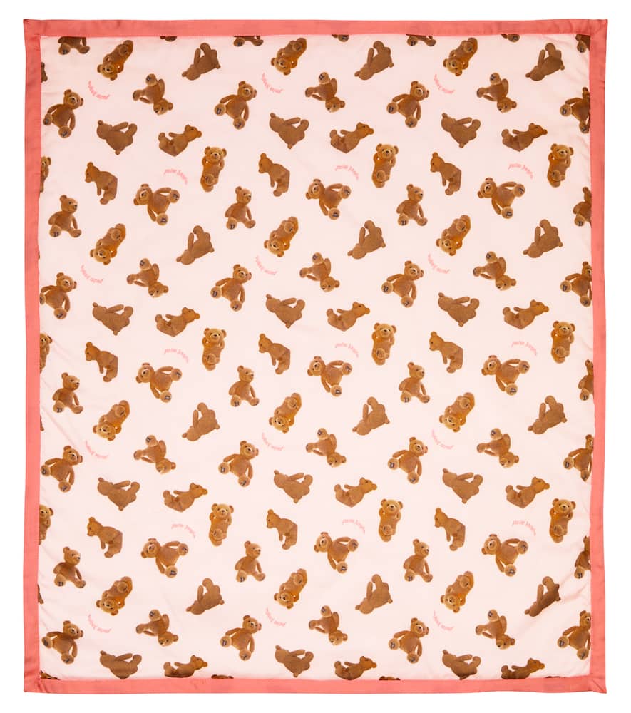 Palm Angels Kids Baby printed cotton blanket