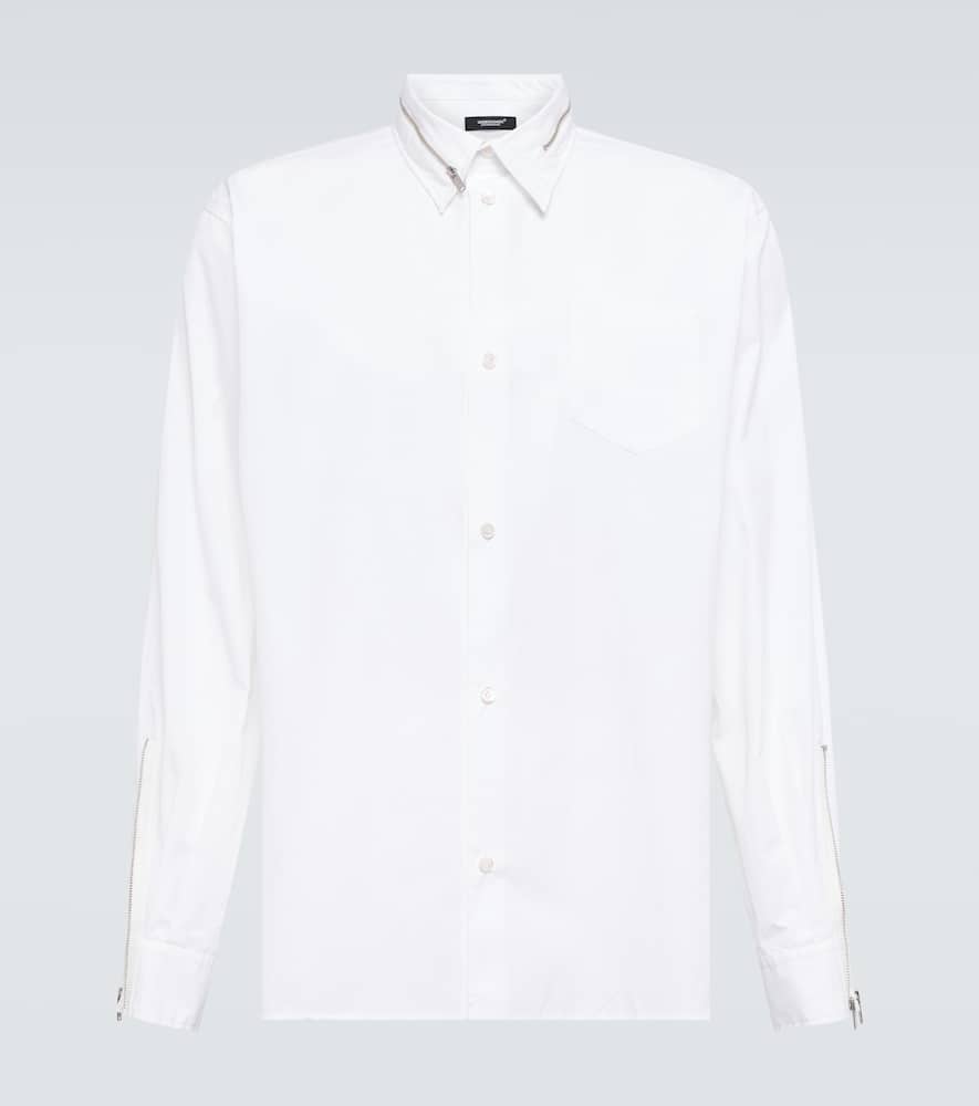 Undercover Zip-detailing Cotton Shirt In White