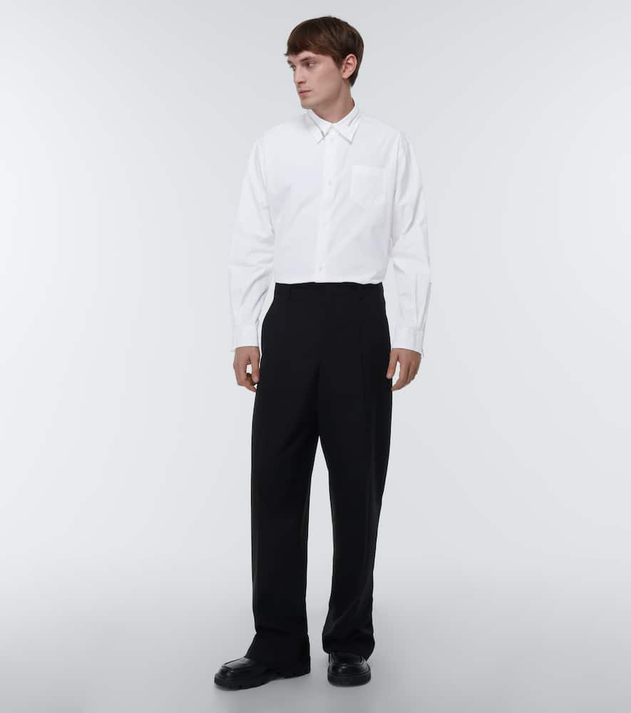 Undercover Zip-detailing Cotton Shirt In White