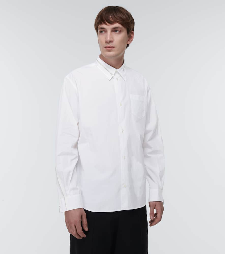 Undercover Zip-detailing Cotton Shirt In White