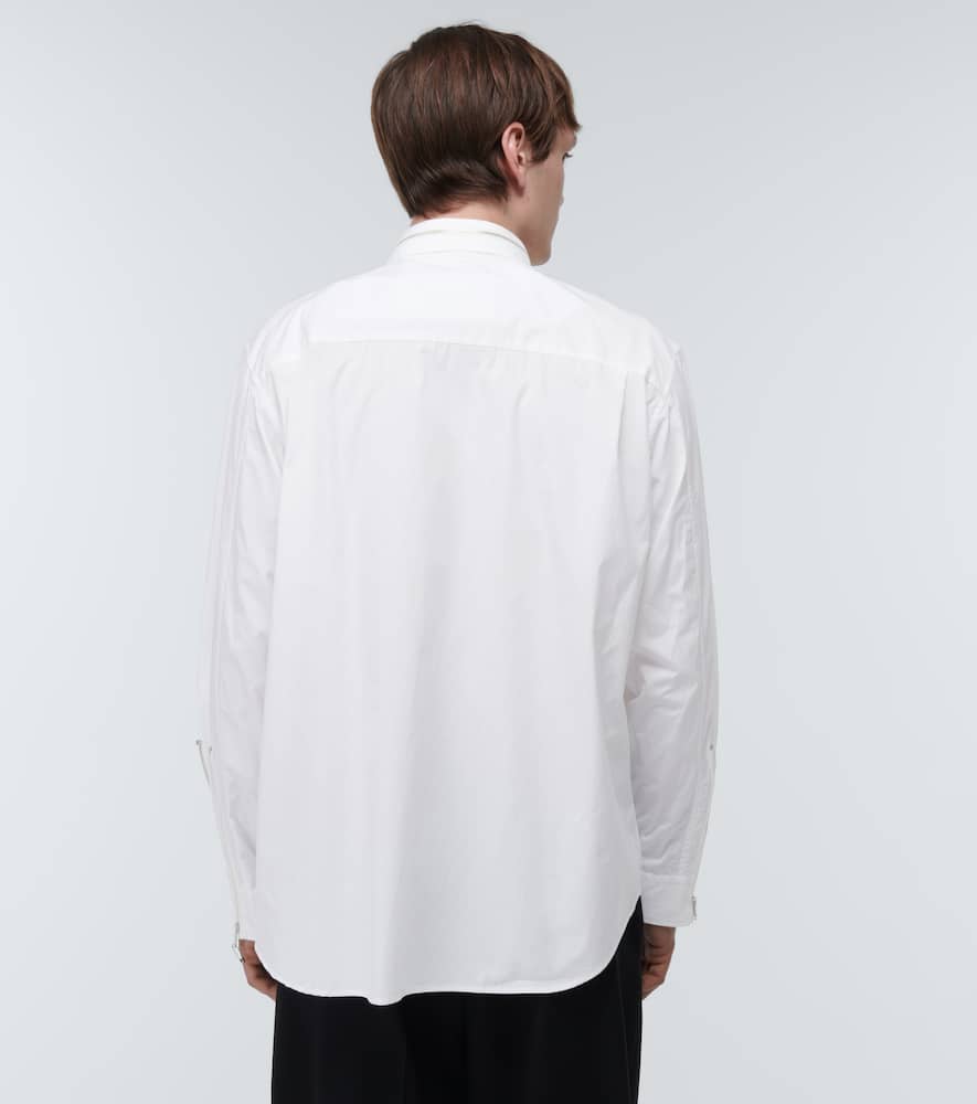 Undercover Zip-detailing Cotton Shirt In White