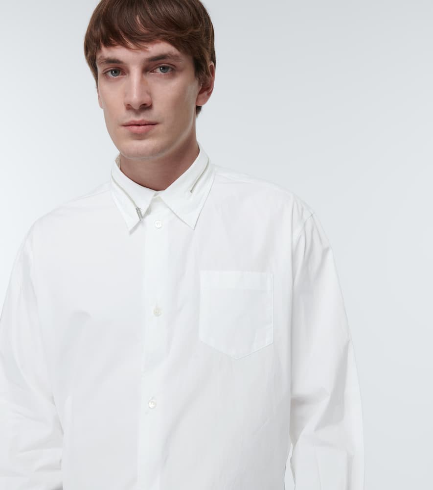 Undercover Zip-detailing Cotton Shirt In White