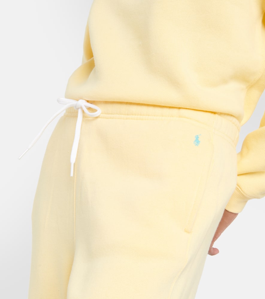 Shop Polo Ralph Lauren Cotton-blend Fleece Sweatpants In Yellow