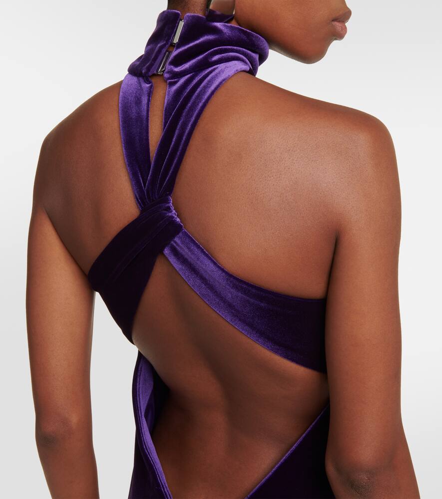 Galvan Women's Cleveland Cut-out Velvet Gown In Purple