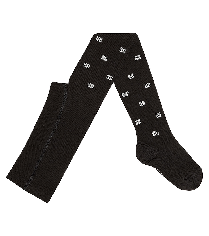 Givenchy 4g Cotton-blend Tights In Black