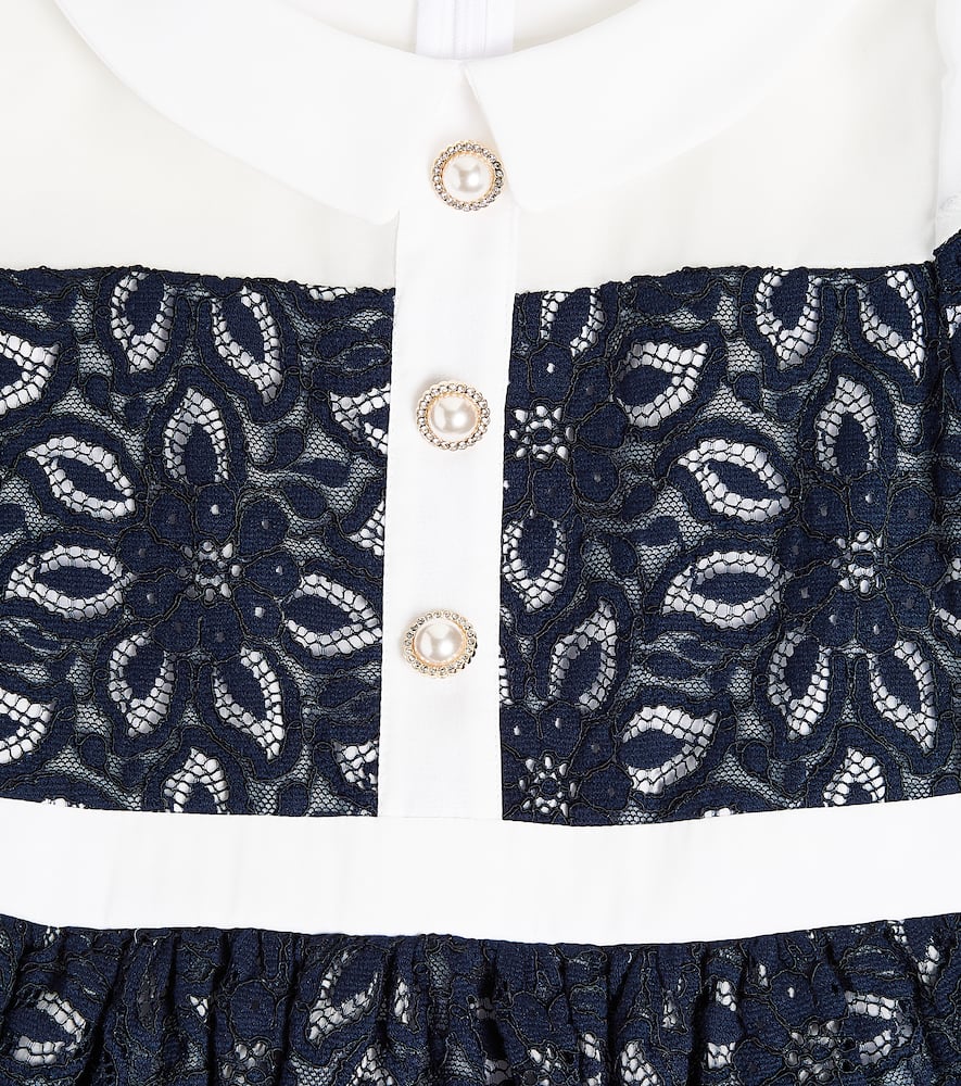 Patachou Embellished Lace Dress In Multicoloured