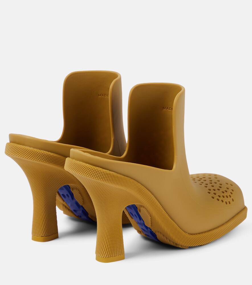 Burberry Highland Perforated Detailed Mules In Manilla