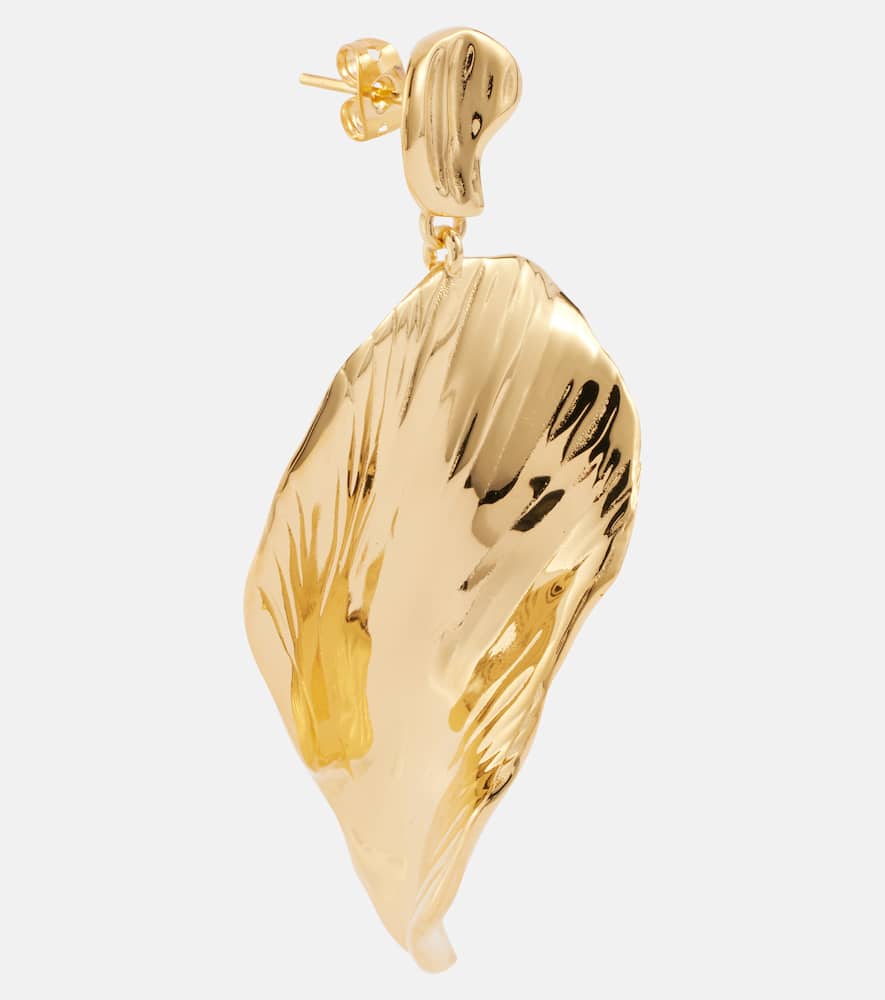 Oscar De La Renta Petal Drop Earrrings In Gold