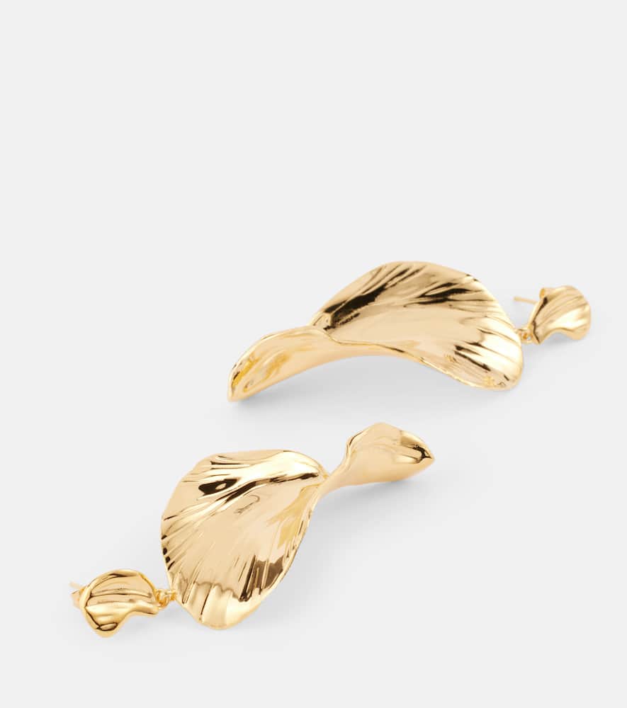 Oscar De La Renta Petal Drop Earrrings In Gold