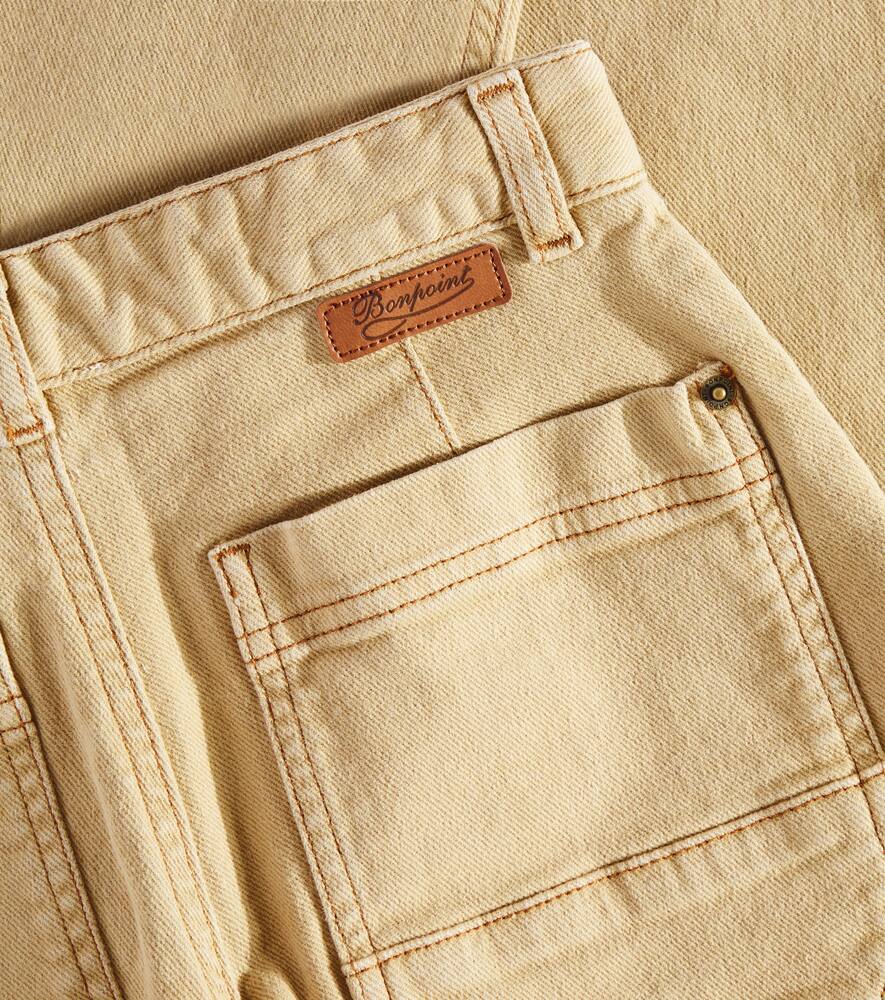 Bonpoint Gaël Straight Jeans In Beige