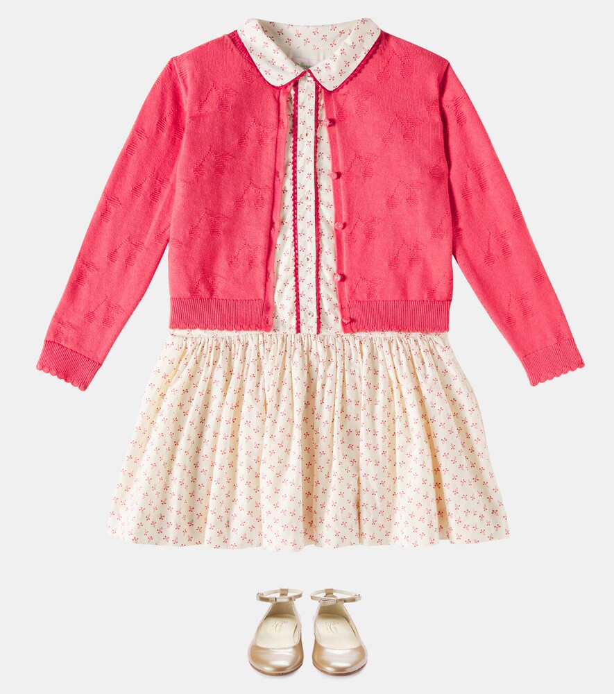  Bonpoint Bonpoint Bedrucktes Kleid Erinna Aus Baumwolle 