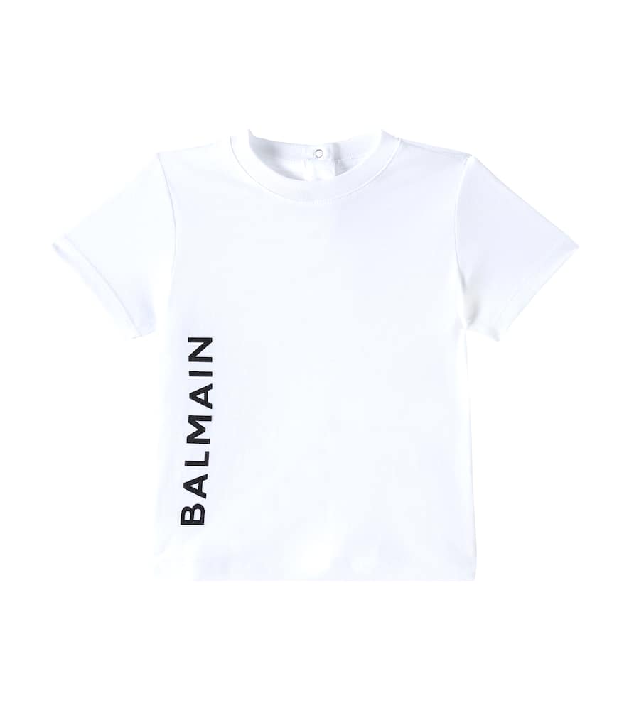 Balmain Logo Cotton T-shirt In White