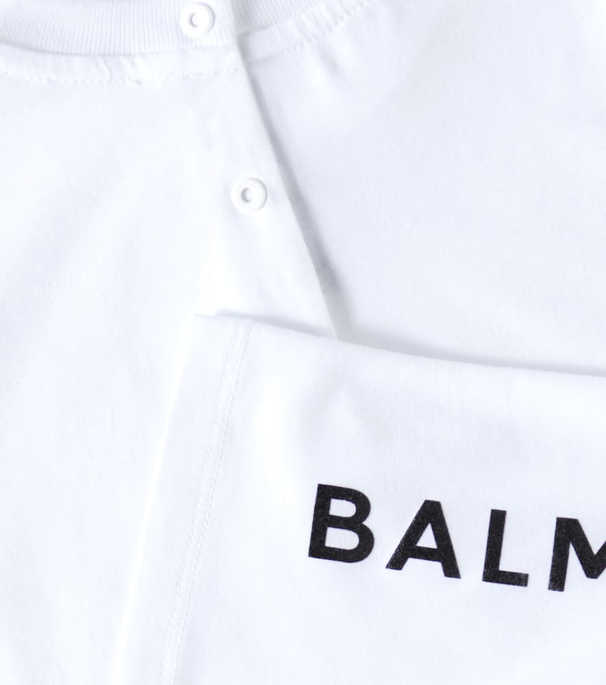 Balmain Logo Cotton T-shirt In White