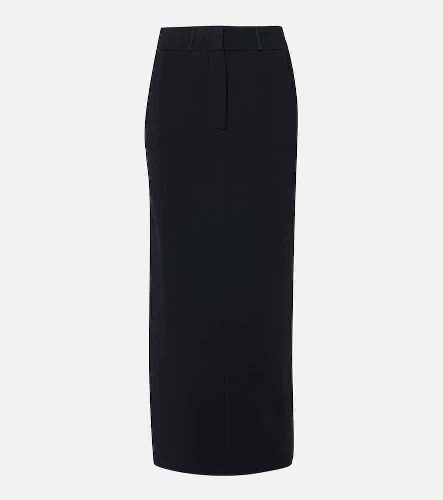 Knitted mid-rise maxi skirt