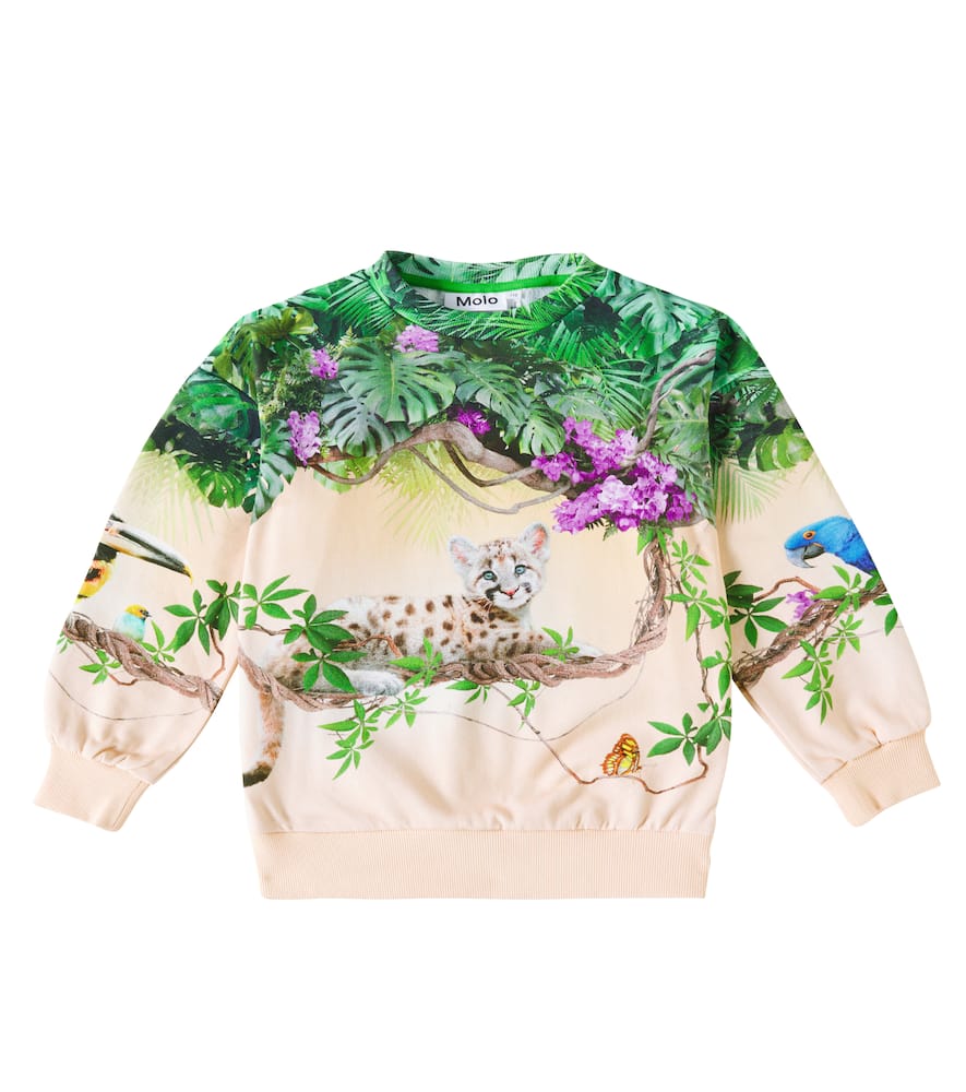 Molo Maxi Printed Cotton Jersey Sweatshirt In Multicoloured
