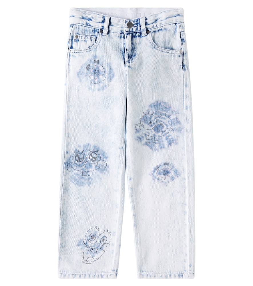 Stella Mccartney X Spongebob Squarepants Straight Jeans In Light Blue