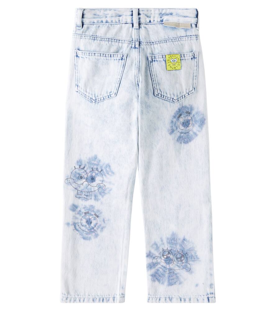Stella Mccartney X Spongebob Squarepants Straight Jeans In Light Blue