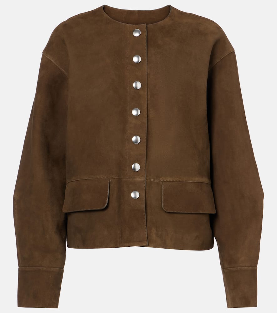 Proenza Schouler Robin Suede Jacket In Brown