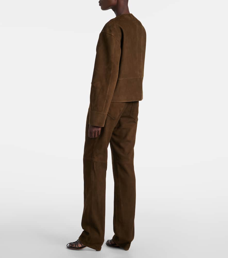 Proenza Schouler Robin Suede Jacket In Brown