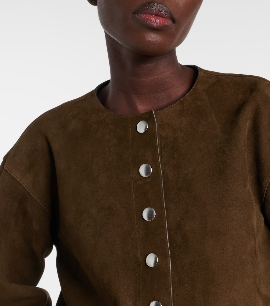 Proenza Schouler Robin Suede Jacket In Brown