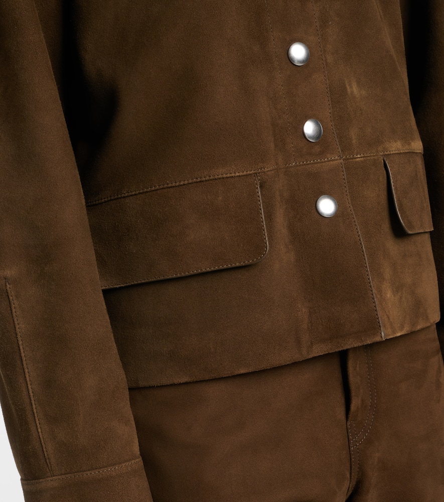 Proenza Schouler Robin Suede Jacket In Brown