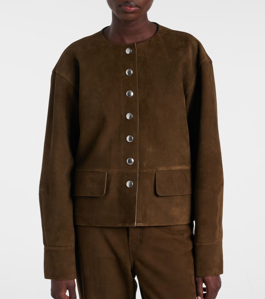 Proenza Schouler Robin Suede Jacket In Brown
