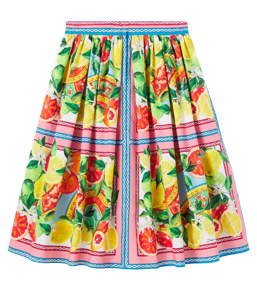 Dolce & Gabbana Taormina Printed Cotton Skirt