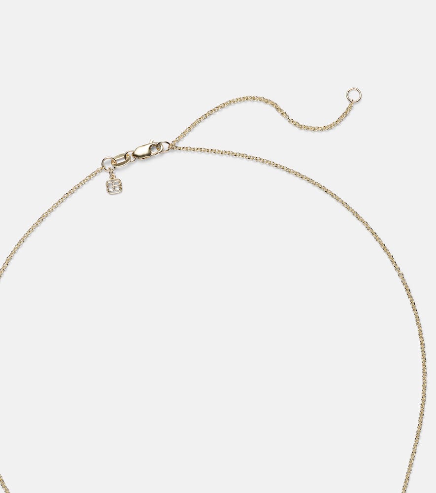 Sydney Evan Lovebirds 14kt Gold Necklace With Diamonds In Gold