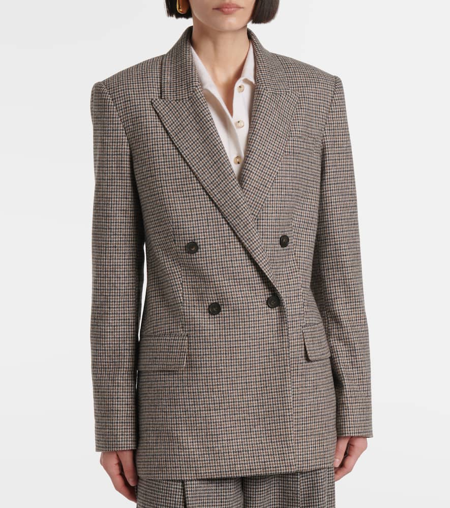 Vince Houndstooth Blazer In Gray