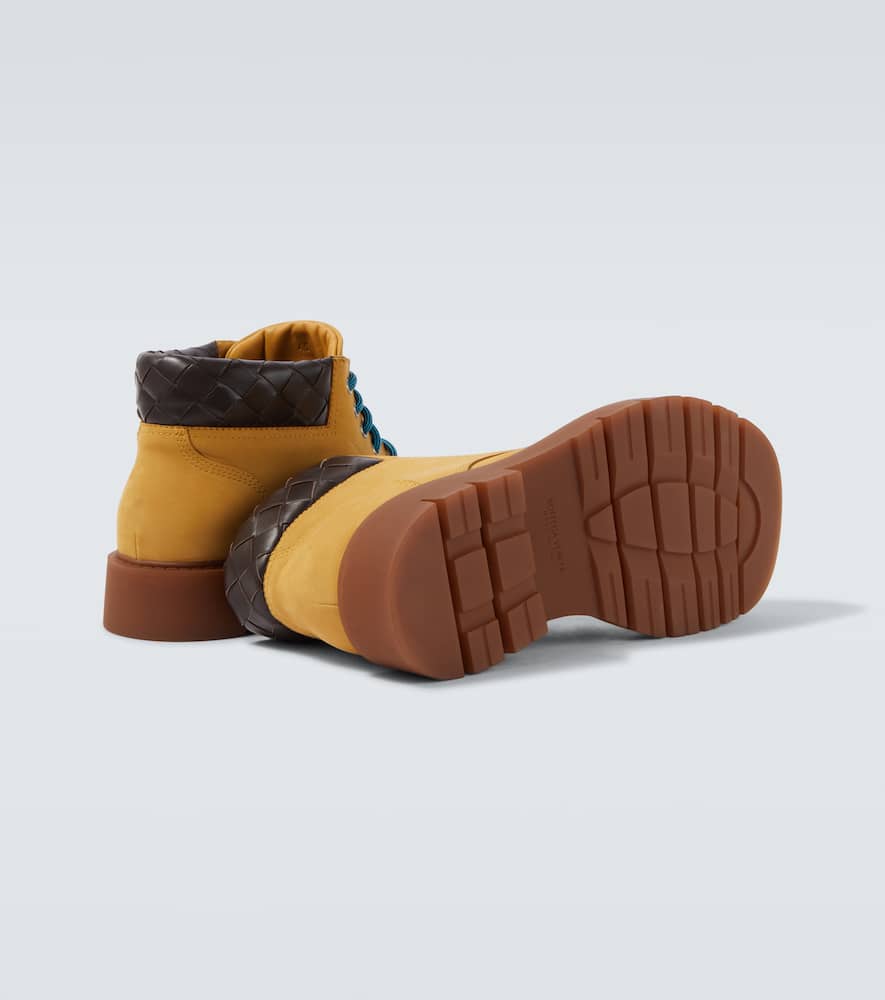 Bottega Veneta Haddock Leather Lace-up Boots In Multi