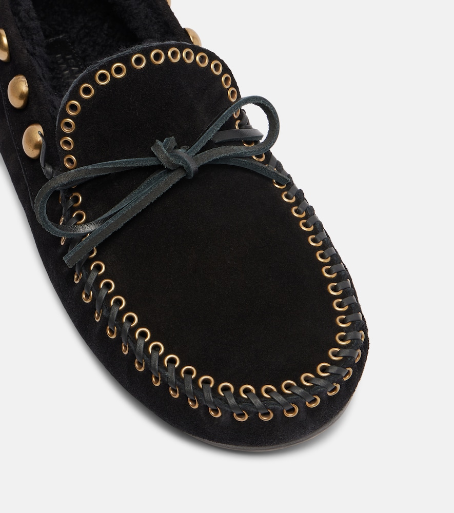  Isabel Marant Isabel Marant Verzierte Loafers Fitza Aus Veloursleder 