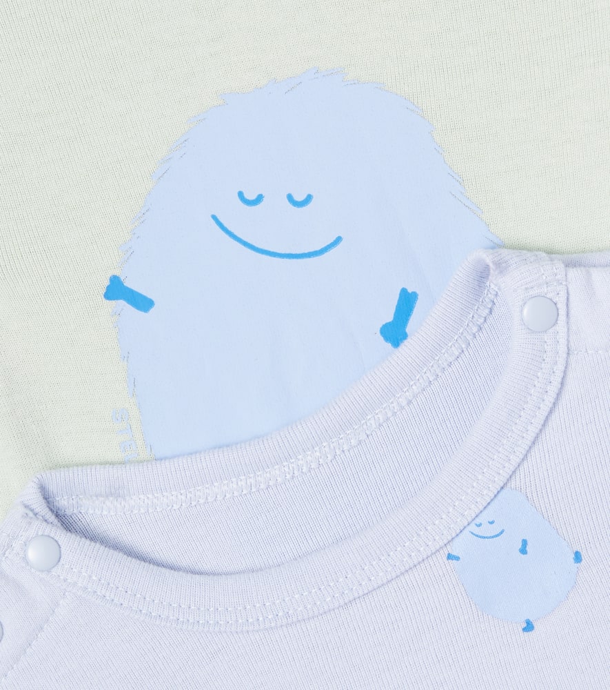 Stella Mccartney Baby Printed Bodysuit And Onesie Set In Blue