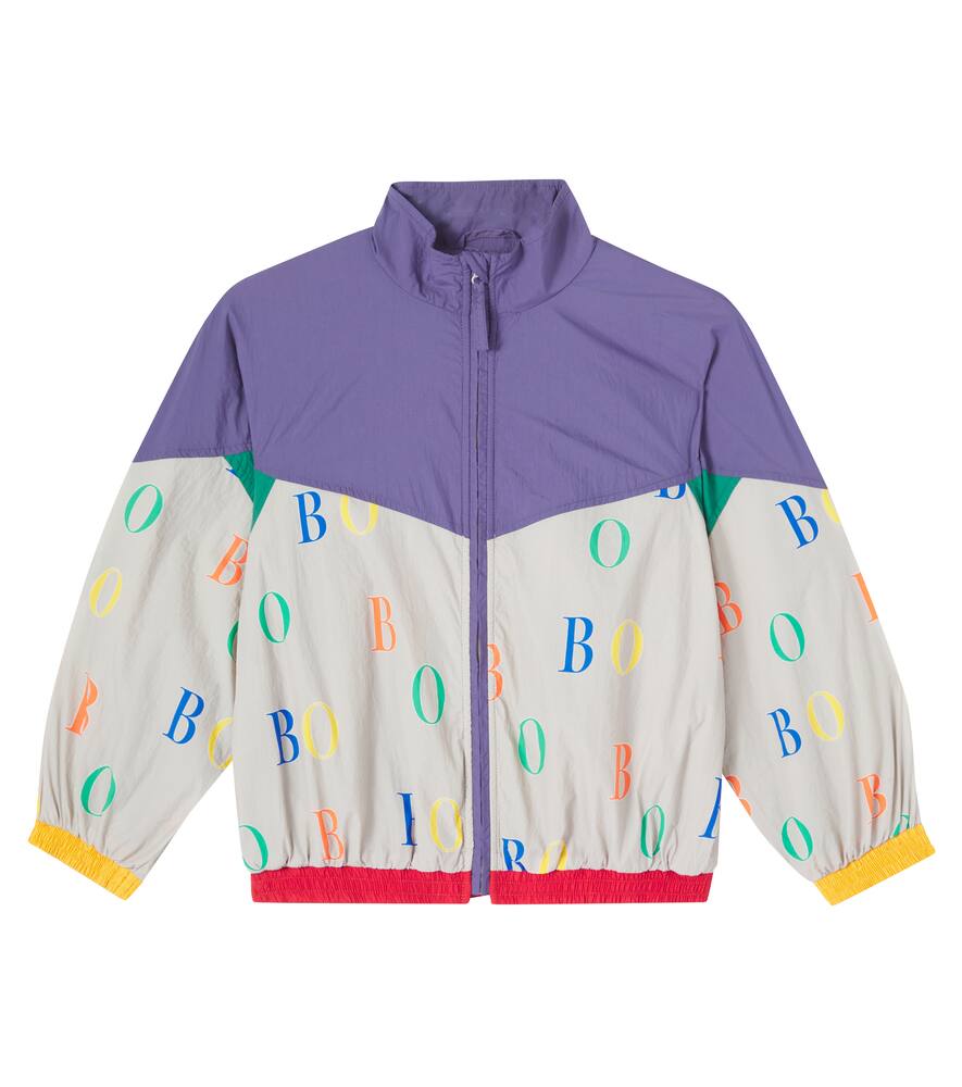 Bobo Choses Logo Printed Colorblocked Jacket In Multi