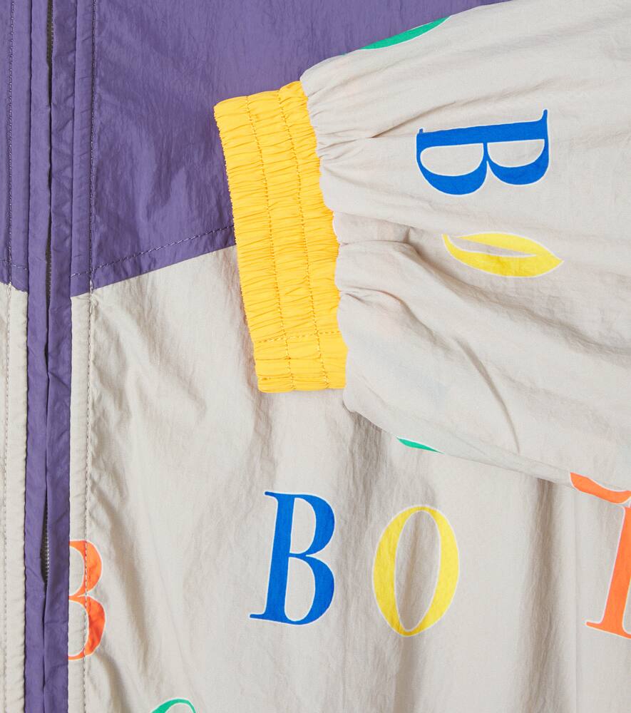 Bobo Choses Logo Printed Colorblocked Jacket In Multi