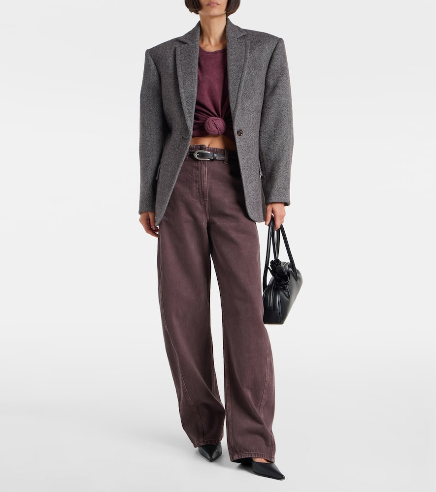 Magda Butrym Wool-blend Blazer In Gray