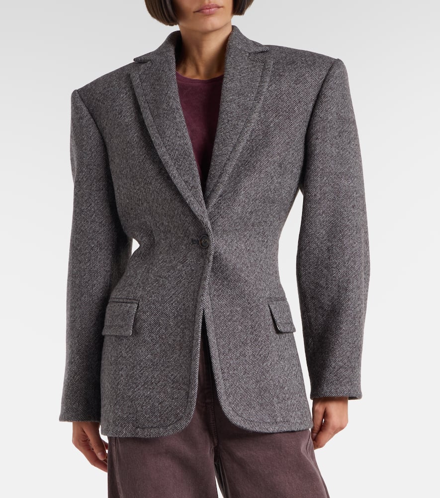Magda Butrym Wool-blend Blazer In Gray