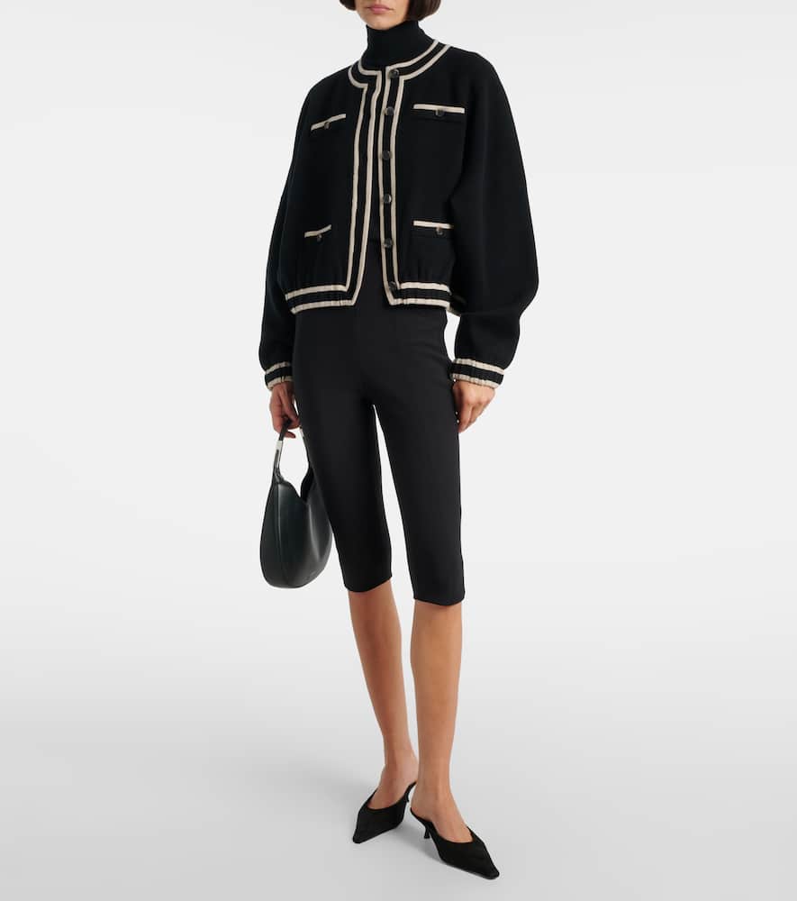 Tory Burch Wool And Cashmere-blend Jacket In Black